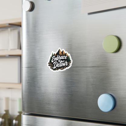 Embrace The Detour Mountain Sticker — Kiss-Cut Vinyl Decal