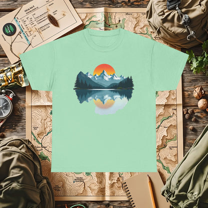 Mountain Reflection Outdoor Adventure T-Shirts | Camping, Hiking, Rafting & Kayaking Tees for Nature Lovers