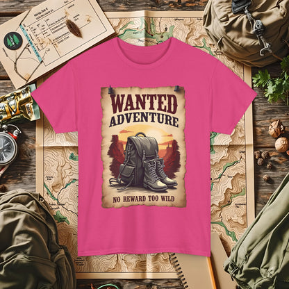 Wanted Adventure, No Reward too Wild, Outdoor Adventure T-Shirts | Camping, Hiking, Rafting & Kayaking Tees for Nature Lovers
