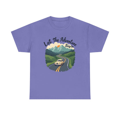 Adventure Awaits Road Trip & Vehicle Travel T-Shirts | Car, RV, and Motorcycle Adventure Tees