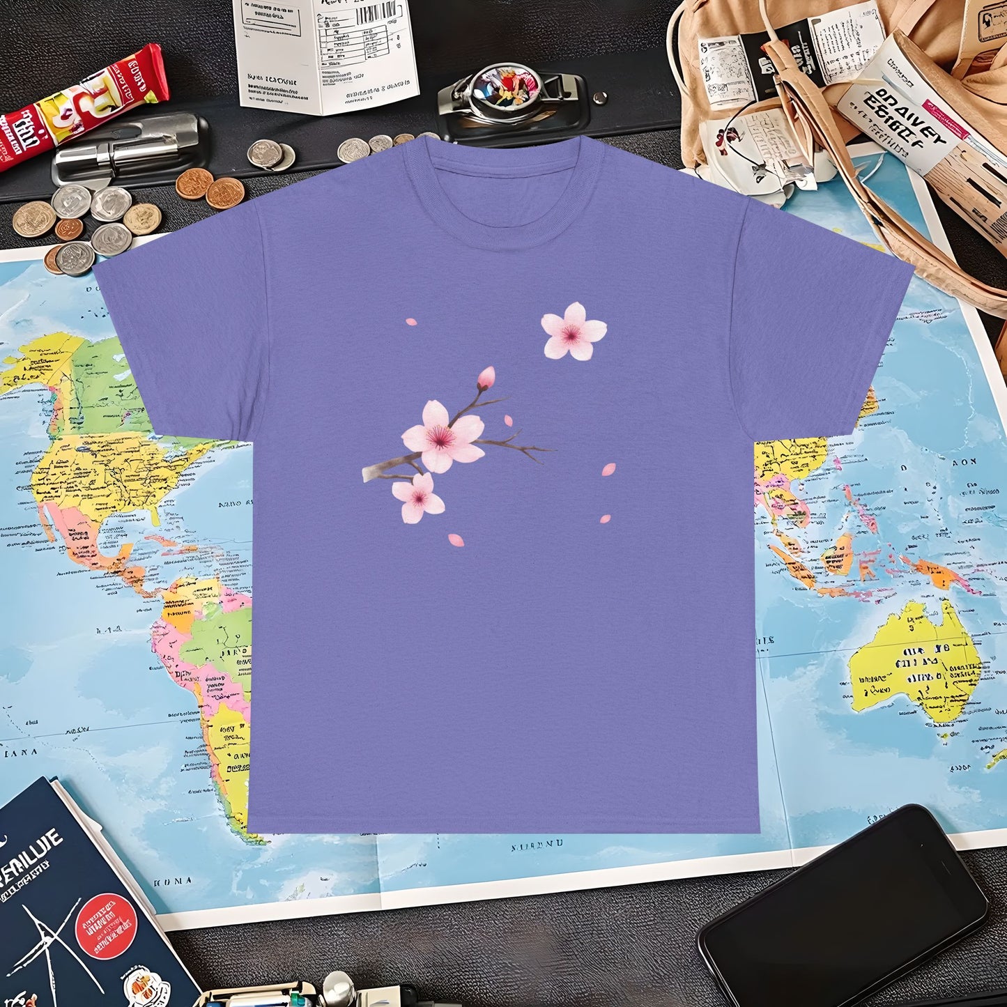 Cherry Blossom Air Travel T-Shirts | Jetsetter, Airport, and International Flight Tees