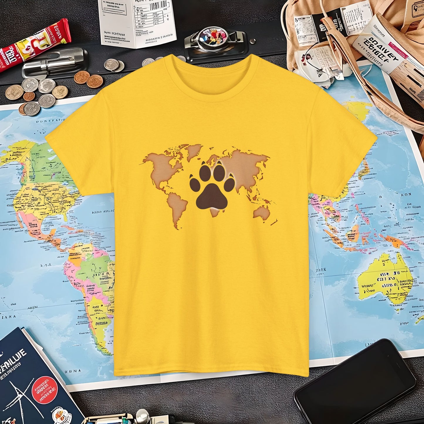 Paw Connect Air Travel T-Shirts | Jetsetter, Airport, and International Flight Tees