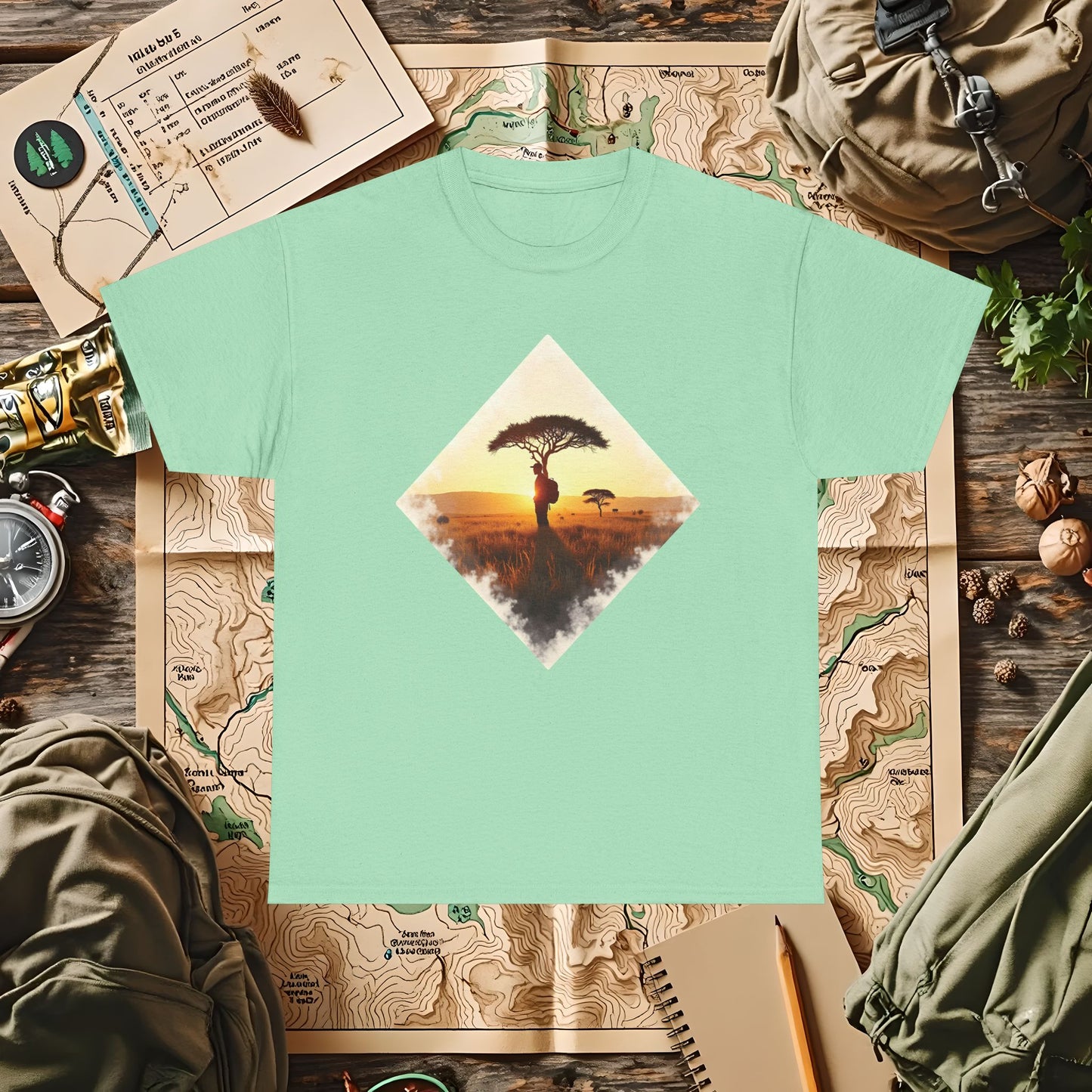 Savannah Journey Outdoor Adventure T-Shirts | Camping, Hiking, Rafting & Kayaking Tees for Nature Lovers