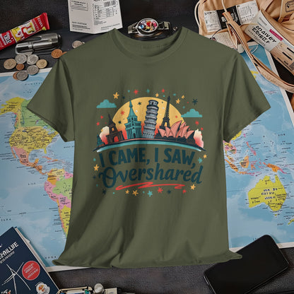 Overshare Vibe Air Travel T-Shirts | Jetsetter, Airport, and International Flight Tees