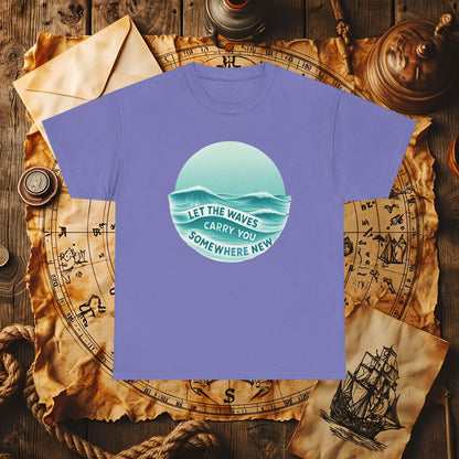 Let the Waves Carry You T-Shirt – Serene Travel & Ocean Escape Design | Funny & Stylish Tees for Ocean Adventures