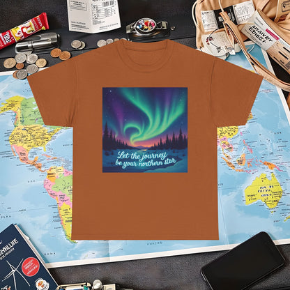Northern Lights Journey Under the Starry Sky Air Travel T-Shirts | Jetsetter, Airport, and International Flight Tees