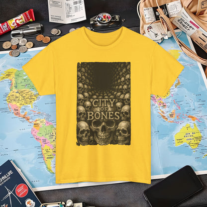 City of Bones Paris Tee – Gothic Skull Catacomb Tunnel Artwork | Layover Club Air Travel T-Shirts | Jetsetter, Airport, and International Flight Tees