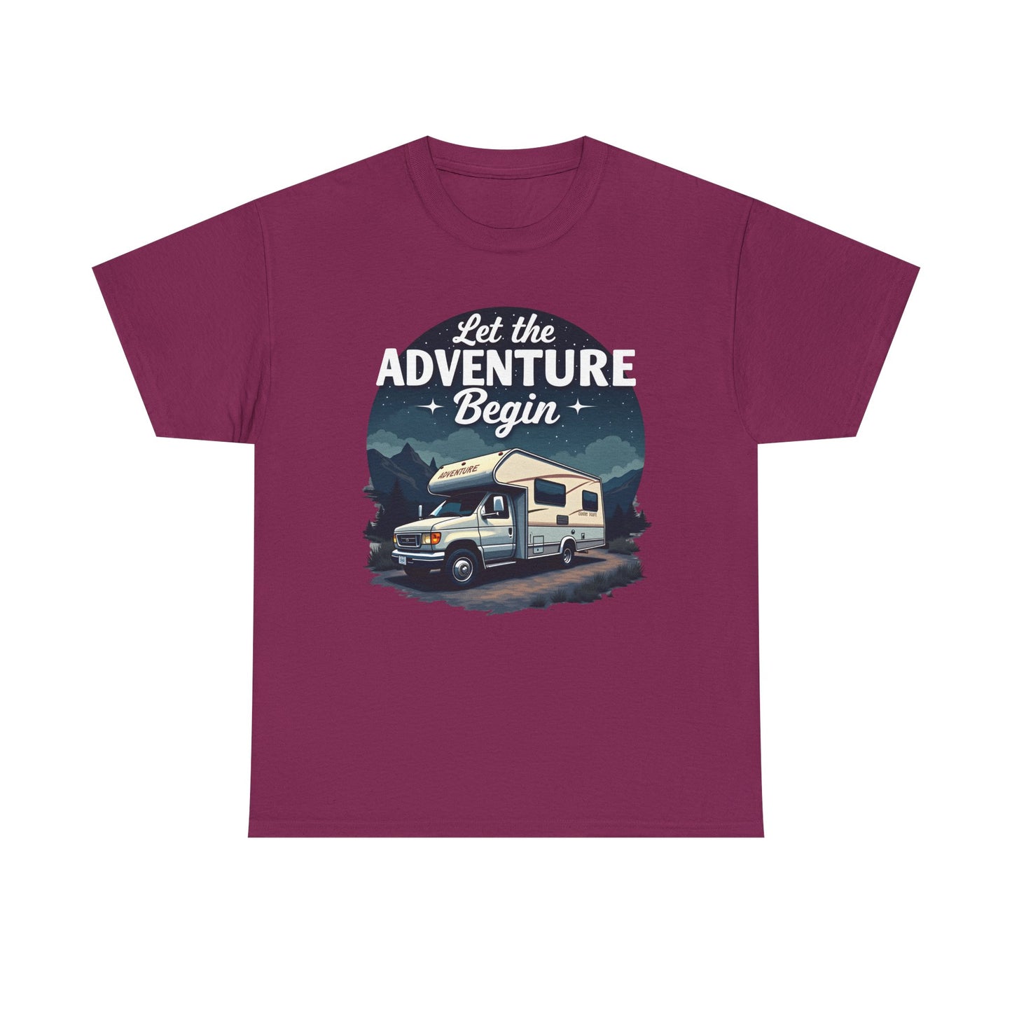 Adventure Awaits Road Trip & Vehicle Travel T-Shirts | Car, RV, and Motorcycle Adventure Tees