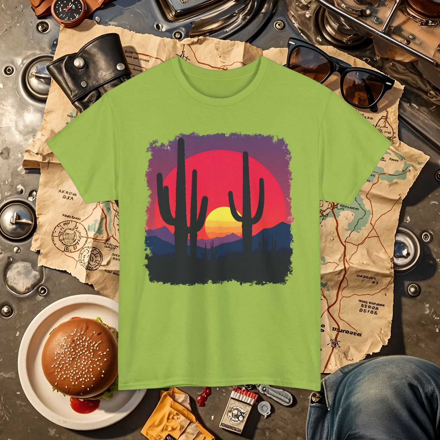 Desert Mirage Road Trip & Vehicle Travel T-Shirts | Car, RV, and Motorcycle Adventure Tees