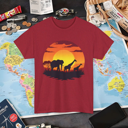 Savanna Silhouettes Air Travel T-Shirts | Jetsetter, Airport, and International Flight Tees