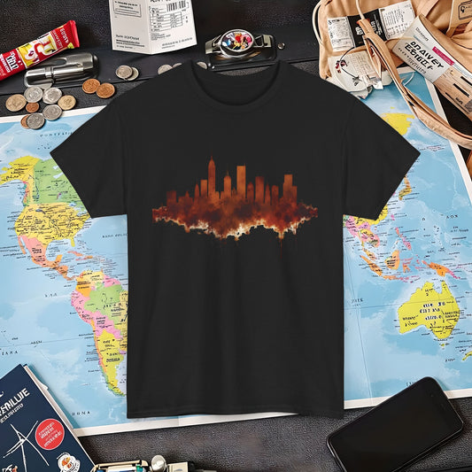Rusty Skyline Air Travel T-Shirts | Jetsetter, Airport, and International Flight Tees