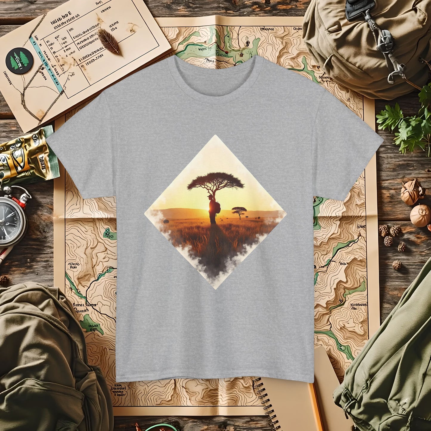 Savannah Journey Outdoor Adventure T-Shirts | Camping, Hiking, Rafting & Kayaking Tees for Nature Lovers