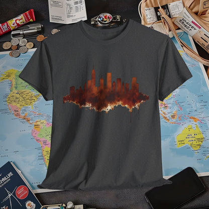 Rusty Skyline Air Travel T-Shirts | Jetsetter, Airport, and International Flight Tees