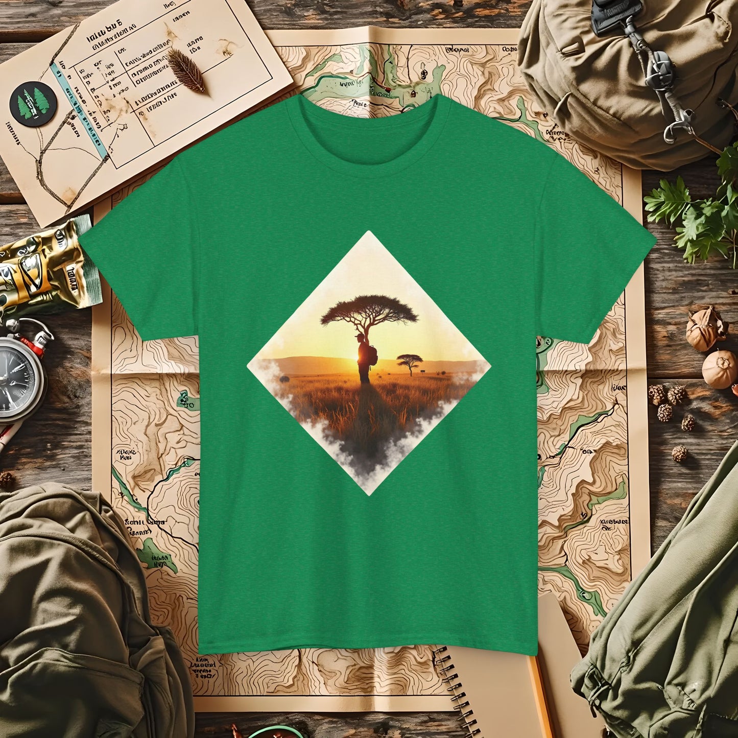 Savannah Journey Outdoor Adventure T-Shirts | Camping, Hiking, Rafting & Kayaking Tees for Nature Lovers