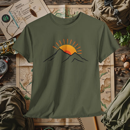 Sunrise Peaks Outdoor Adventure T-Shirts | Camping, Hiking, Rafting & Kayaking Tees for Nature Lovers