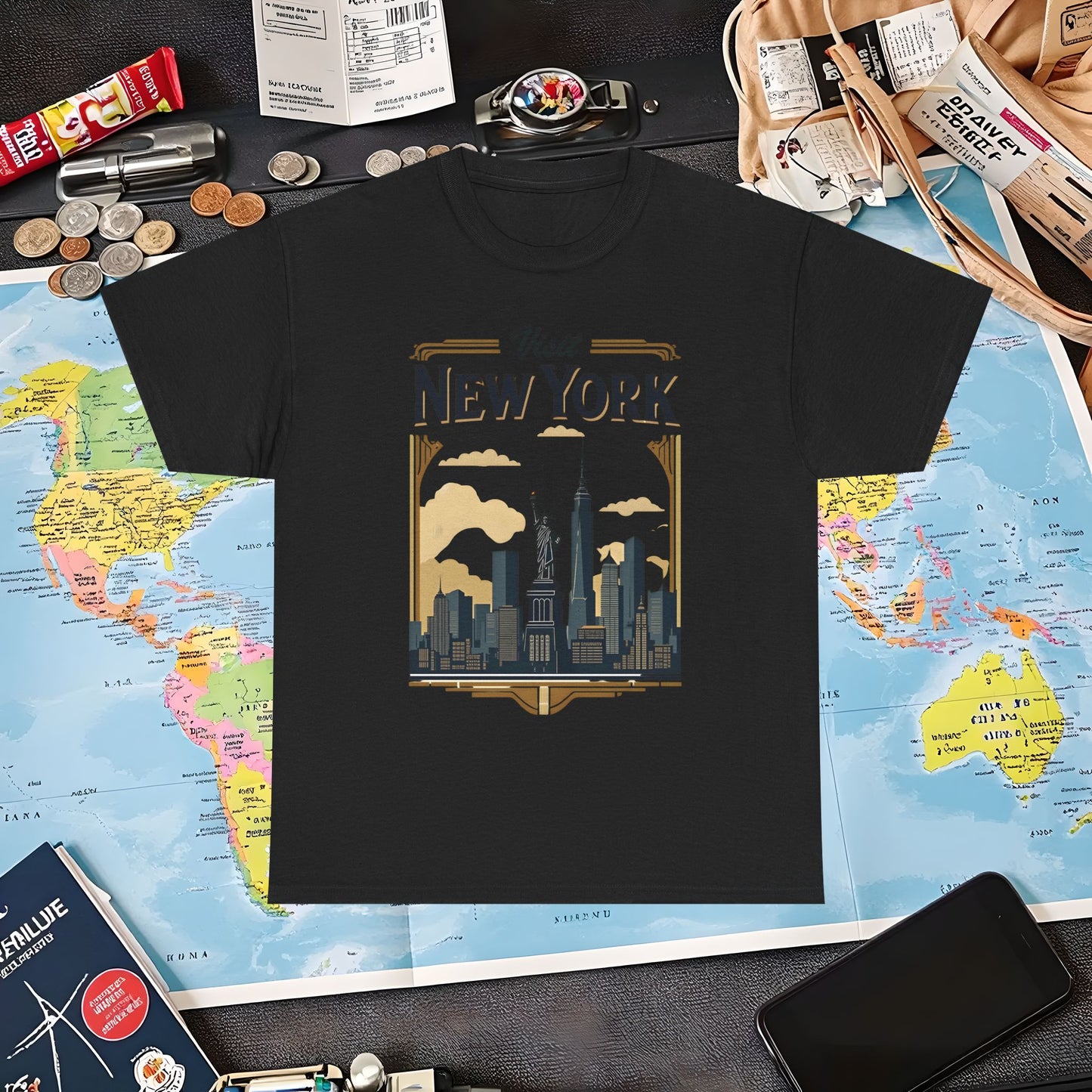 Art Deco NYC Air Travel T-Shirts | Jetsetter, Airport, and International Flight Tees