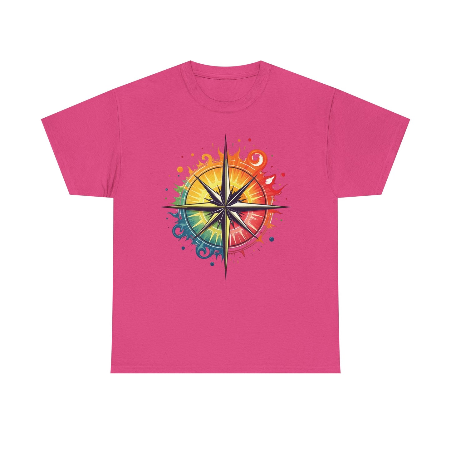 Psychedelic Compass Road Trip & Vehicle Travel T-Shirts | Car, RV, and Motorcycle Adventure Tees