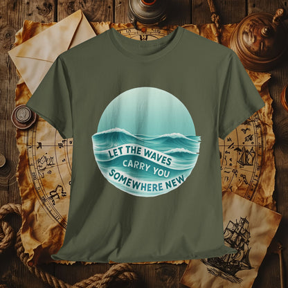 Let the Waves Carry You T-Shirt – Serene Travel & Ocean Escape Design | Funny & Stylish Tees for Ocean Adventures