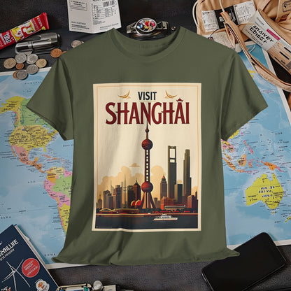 Shanghai Elegance Air Travel T-Shirts | Jetsetter, Airport, and International Flight Tees