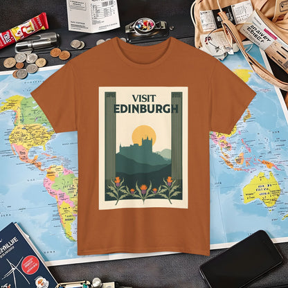 Edinburgh Poster Air Travel T-Shirts | Jetsetter, Airport, and International Flight Tees