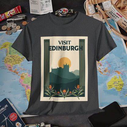Edinburgh Poster Air Travel T-Shirts | Jetsetter, Airport, and International Flight Tees
