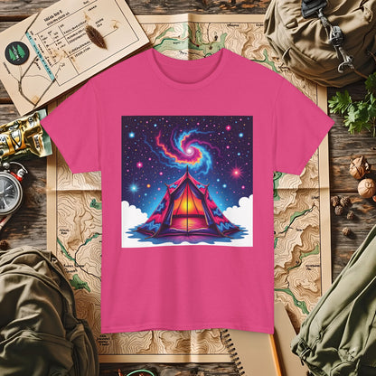 Cosmic Tent Outdoor Adventure T-Shirts | Camping, Hiking, Rafting & Kayaking Tees for Nature Lovers