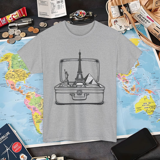 Wanderlust Suitcase Air Travel T-Shirts | Jetsetter, Airport, and International Flight Tees