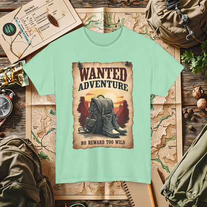 Wanted Adventure, No Reward too Wild, Outdoor Adventure T-Shirts | Camping, Hiking, Rafting & Kayaking Tees for Nature Lovers