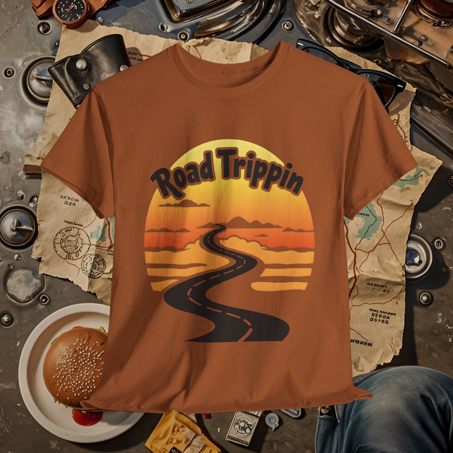 Road Trippin Road Trip & Vehicle Travel T-Shirts | Car, RV, and Motorcycle Adventure Tees