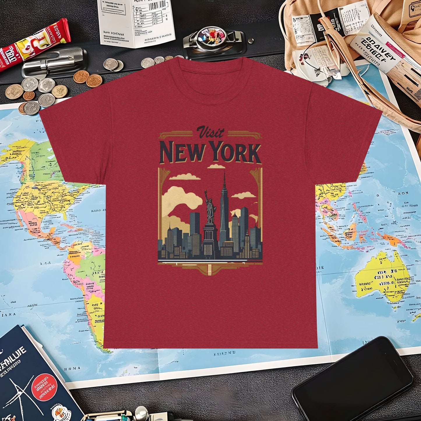 Art Deco NYC Air Travel T-Shirts | Jetsetter, Airport, and International Flight Tees