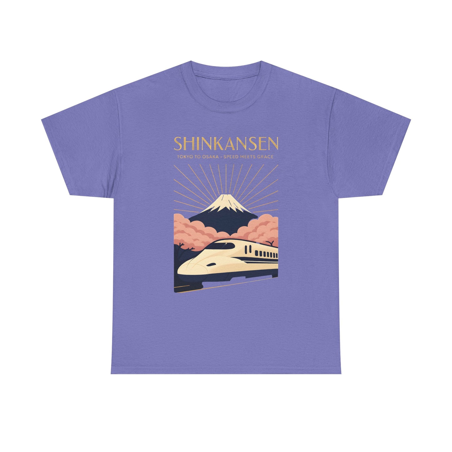 Shinkansen – Art Deco Speed & Grace Japanese Bullet Train Tee Road Trip & Vehicle Travel T-Shirts | Car, RV, and Motorcycle Adventure Tees