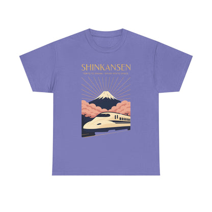 Shinkansen – Art Deco Speed & Grace Japanese Bullet Train Tee Road Trip & Vehicle Travel T-Shirts | Car, RV, and Motorcycle Adventure Tees