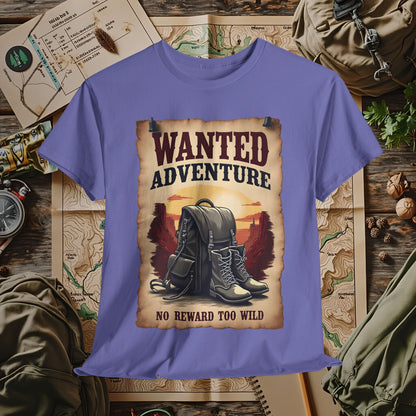 Wanted Adventure, No Reward too Wild, Outdoor Adventure T-Shirts | Camping, Hiking, Rafting & Kayaking Tees for Nature Lovers