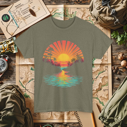 Quirky Sunset Outdoor Adventure T-Shirts | Camping, Hiking, Rafting & Kayaking Tees for Nature Lovers