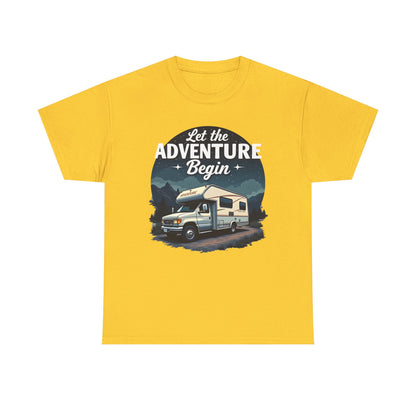 Adventure Awaits Road Trip & Vehicle Travel T-Shirts | Car, RV, and Motorcycle Adventure Tees