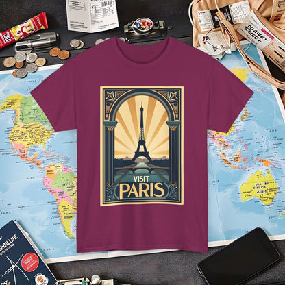 Paris Elegance Air Travel T-Shirts | Jetsetter, Airport, and International Flight Tees