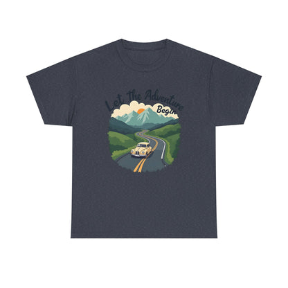 Adventure Awaits Road Trip & Vehicle Travel T-Shirts | Car, RV, and Motorcycle Adventure Tees