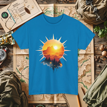 Golden Horizon Outdoor Adventure T-Shirts | Camping, Hiking, Rafting & Kayaking Tees for Nature Lovers
