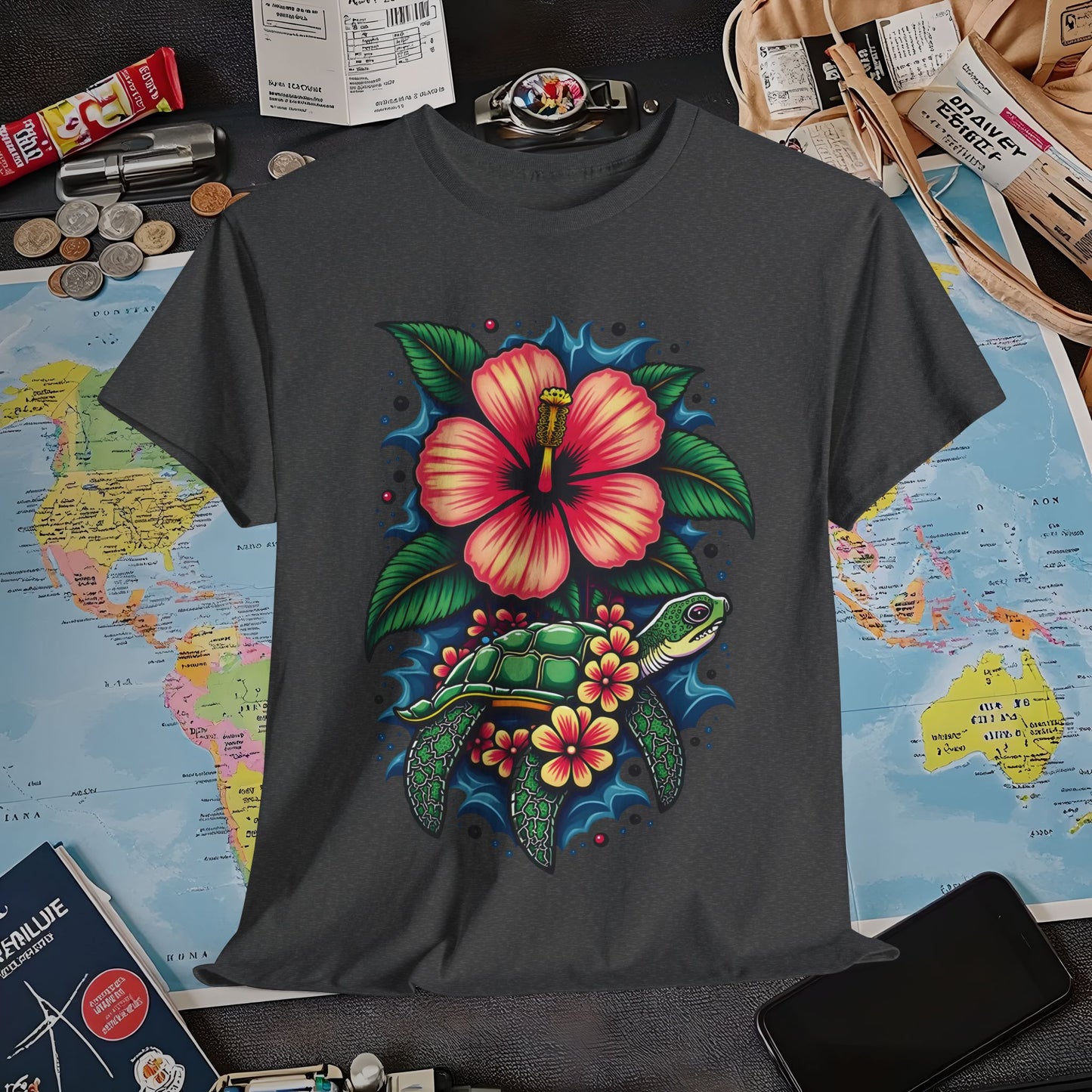 Tropical Harmony Air Travel T-Shirts | Jetsetter, Airport, and International Flight Tees