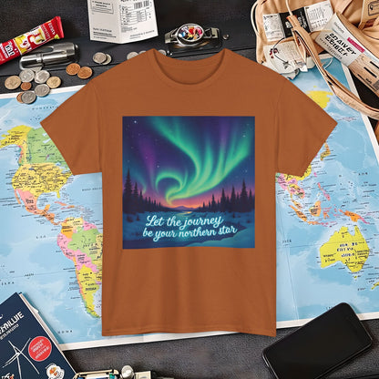Northern Lights Journey Under the Starry Sky Air Travel T-Shirts | Jetsetter, Airport, and International Flight Tees