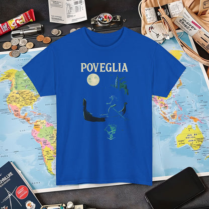 Phosphorescent Gondolier on Haunted Poveglia Tee – Ghostly Venice Dark Tourism Shirt | Layover Club Air Travel T-Shirts | Jetsetter, Airport, and International Flight Tees