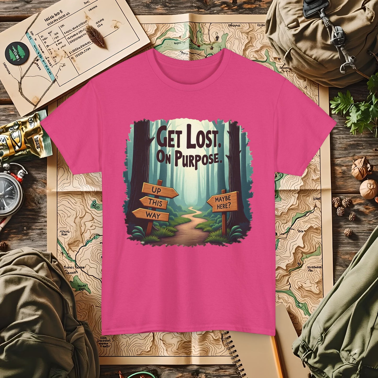 Nature Escape Outdoor Adventure T-Shirts | Camping, Hiking, Rafting & Kayaking Tees for Nature Lovers