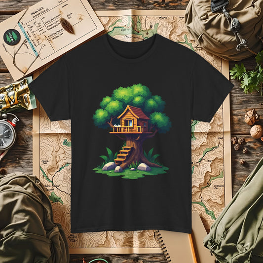 Pixel Treehouse Outdoor Adventure T-Shirts | Camping, Hiking, Rafting & Kayaking Tees for Nature Lovers