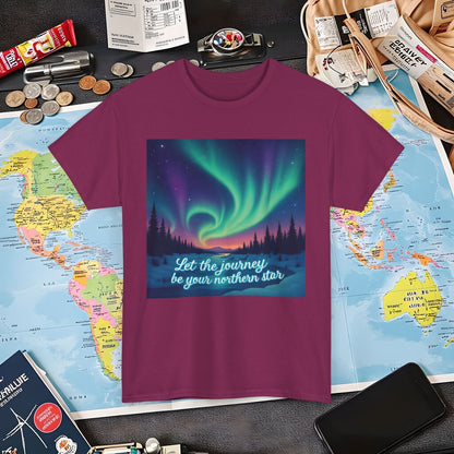 Northern Lights Journey Under the Starry Sky Air Travel T-Shirts | Jetsetter, Airport, and International Flight Tees