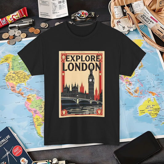 Vintage London Air Travel T-Shirts | Jetsetter, Airport, and International Flight Tees