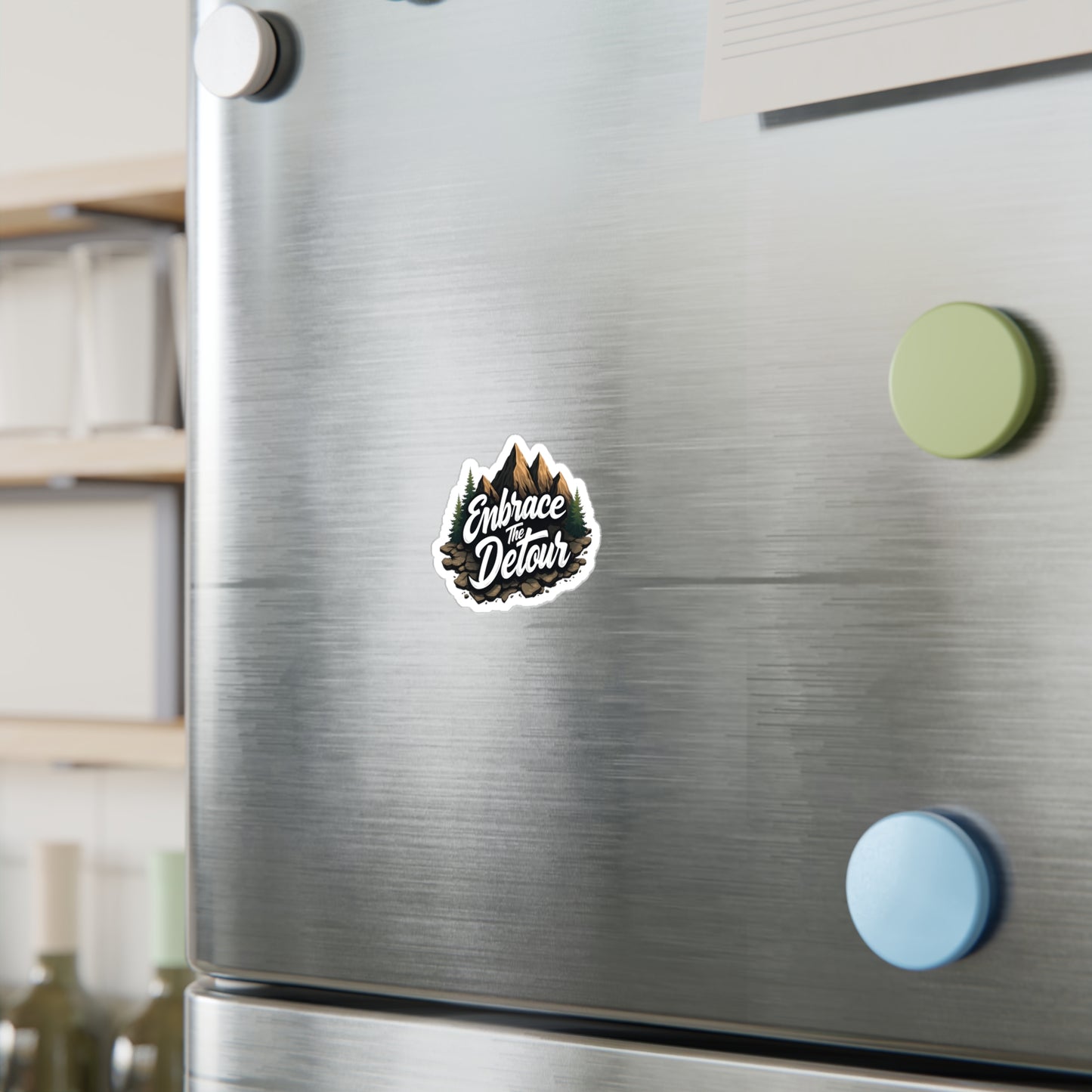 Embrace The Detour Mountain Sticker — Kiss-Cut Vinyl Decal