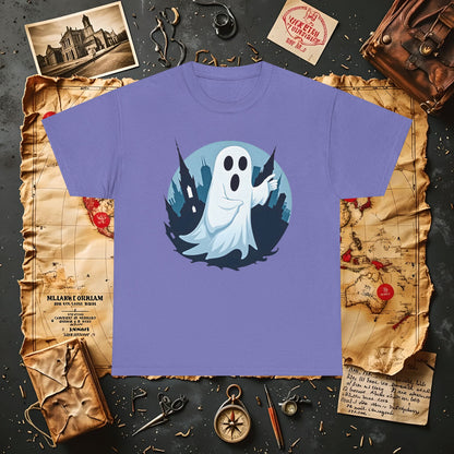 Ghostly Guide True Dark Tourism T-Shirts | Hauntingly Cool Travel Tees for the Morbidly Curious