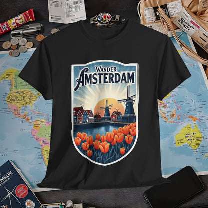 Amsterdam Vintage Air Travel T-Shirts | Jetsetter, Airport, and International Flight Tees