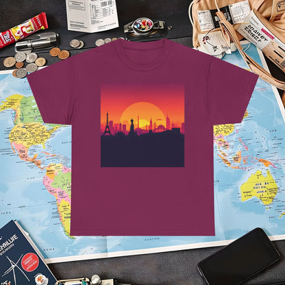 Silhouetted Monuments Air Travel T-Shirts | Jetsetter, Airport, and International Flight Tees