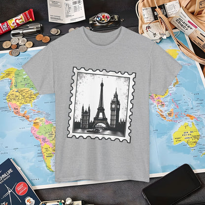 Europe Stamp Air Travel T-Shirts | Jetsetter, Airport, and International Flight Tees